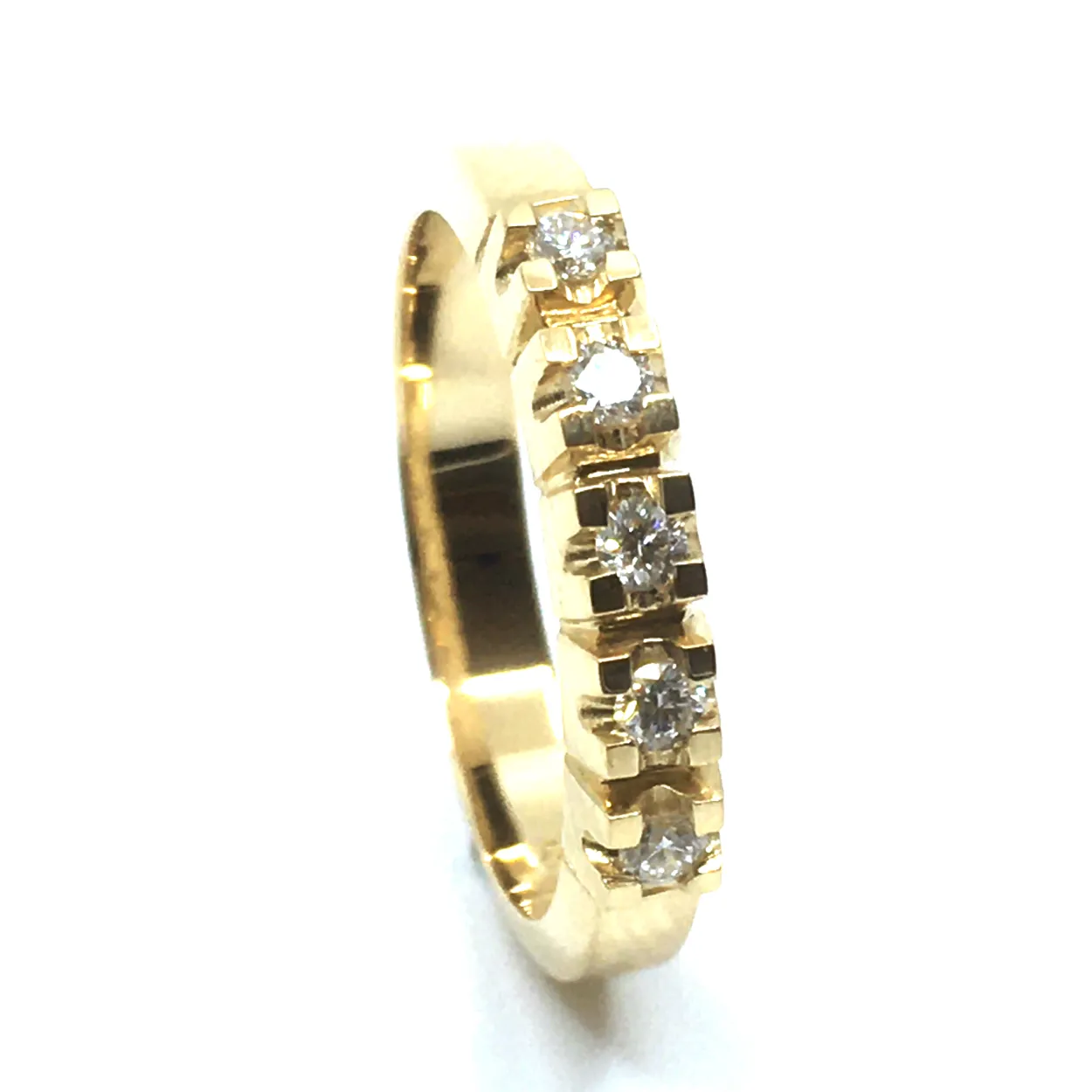 CHRISTOFFERSEN JEWELLERY ALLIANCE RING 14 KARAT GULD MED BRILLANTER - 5001005