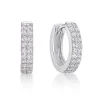 CHRISTOFFERSEN JEWELLERY ØRERINGE CREOL SØLV MED ZIRKONIA - 3710471