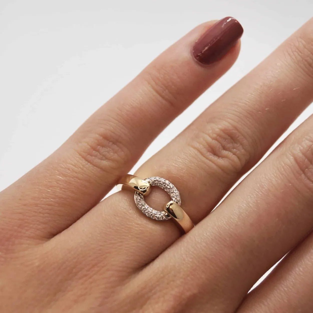 CHRISTOFFERSEN JEWELLERY RING 14 KARAT GULD MED BRILLANTER - 5070962-52