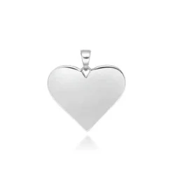 CHRISTOFFERSEN JEWELLERY VEDHÆNG HJERTE SØLV FLADT MASSIV 19X22 MM - 4510104