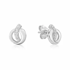 CHRISTOFFERSEN JEWELLERY ØRERINGE ÆBLE MED ZIRKONIA - 3010824