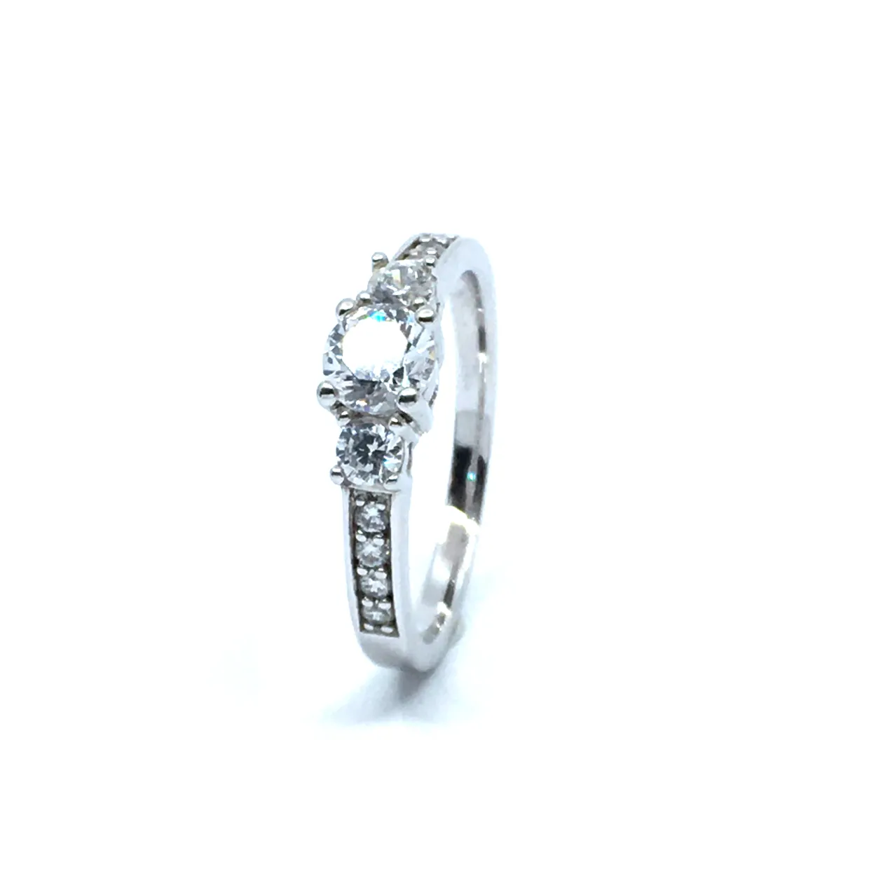 CHRISTOFFERSEN JEWELLERY SØLV RING RHODINERET BLINK BLINK MED SYNTETISKE ZIRKONIA - 5010409