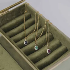 CHRISTOFFERSEN JEWELLERY ROSET VEDHÆNG 14 KARAT GULD MED RUBIN OG BRILLANTER - 4070256G-RU