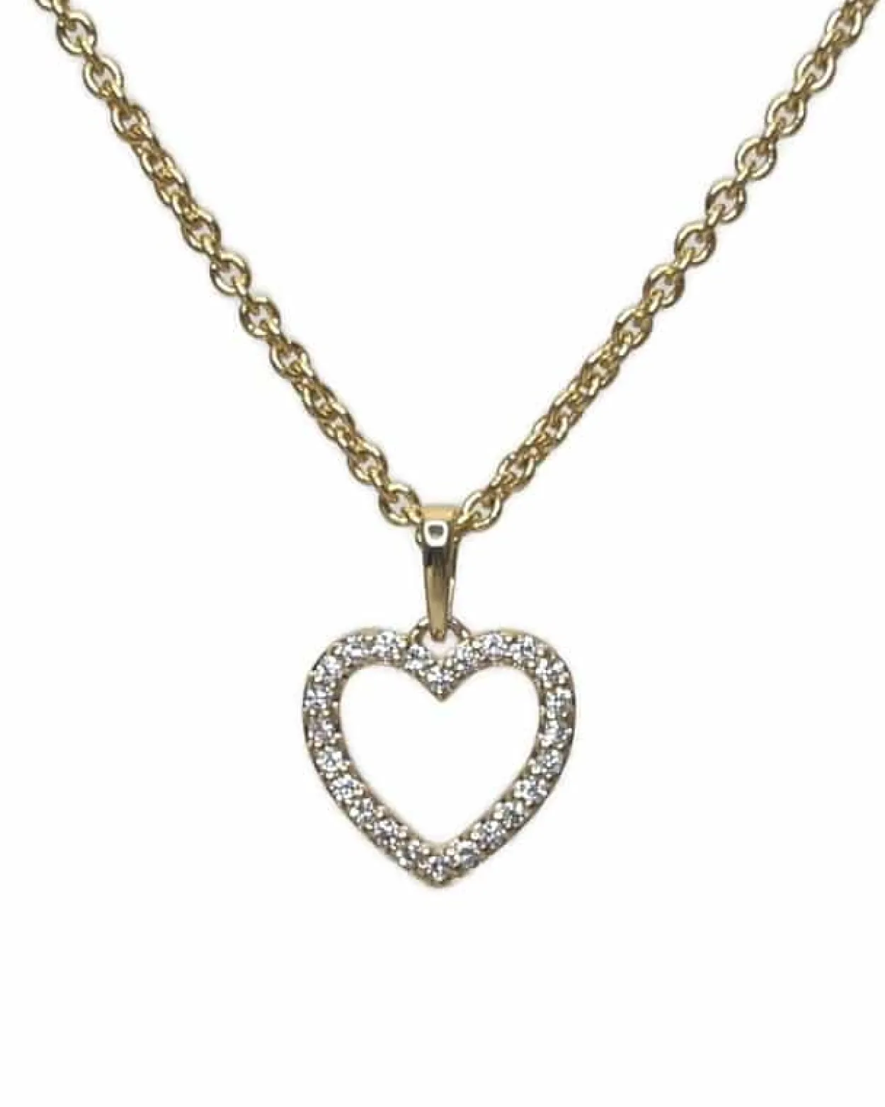 CHRISTOFFERSEN JEWELLERY HJERTE VEDHÆNG 14 KARAT GULD MED 0,10 CARAT BRILLANTER - 4500203G