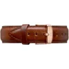 DANIEL WELLINGTON CLASSIC ST MAWES BRUN LÆDERREM 20 MM - DW00200006