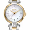DKNY ESSENTIAL MINI UR DAME TO FARVET MED LÆNKE - DK1L043M0075