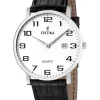 FESTINA UR HERRE CLASSIC STÅL MED SORT LÆDERREM - F16476/1