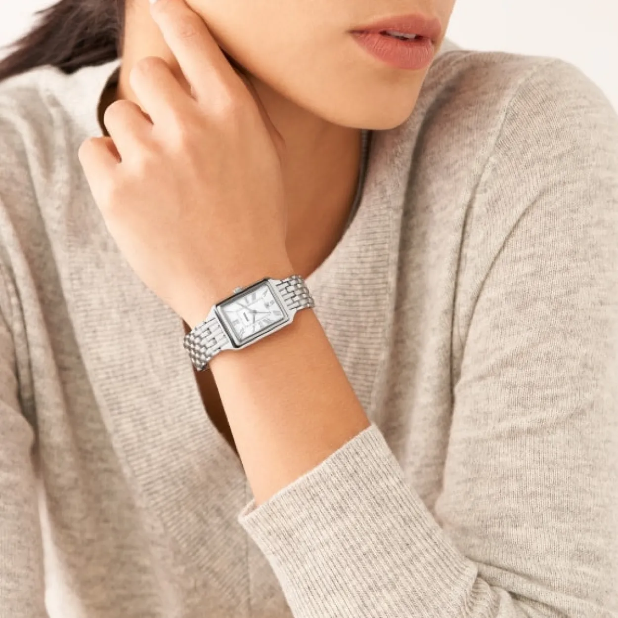 FOSSIL RAQUEL UR DAME STÅL FIRKANTET - ES5221