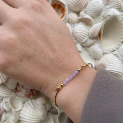 HEIRING LYS AMETYST TOP TIL MULTI ARMRING I FORGYLDT SØLV - 53-4-22FG