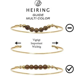 HEIRING LYS AMETYST TOP TIL MULTI ARMRING I FORGYLDT SØLV - 53-4-22FG