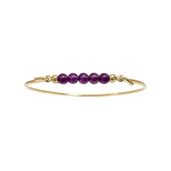 HEIRING MULTI ARMRING I FORGYLDT SØLV MED AMETYST X-SMALL 16 CM - 53-4-53FG