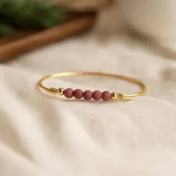 HEIRING PINK RHODONIT TOP TIL MULTI ARMRING I FORGYLDT SØLV - 53-4-92FG
