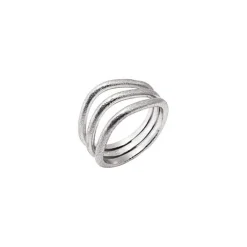 HEIRING RING TRE TRÅDE SØLV - 52-3-95RH