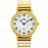 INEX DAME GULD FARVET FLEX MED SAFIR GLAS - A69194-1D0A