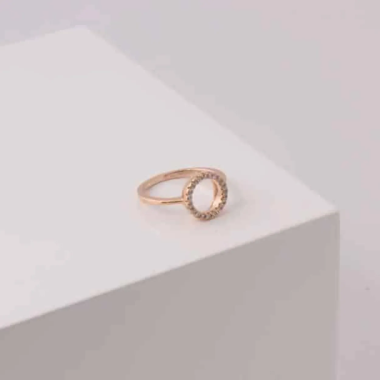 JOANLI NOR ANNANOR RING SØLV ROSA FORGYLDT MED ZIRKONIA - 104503479