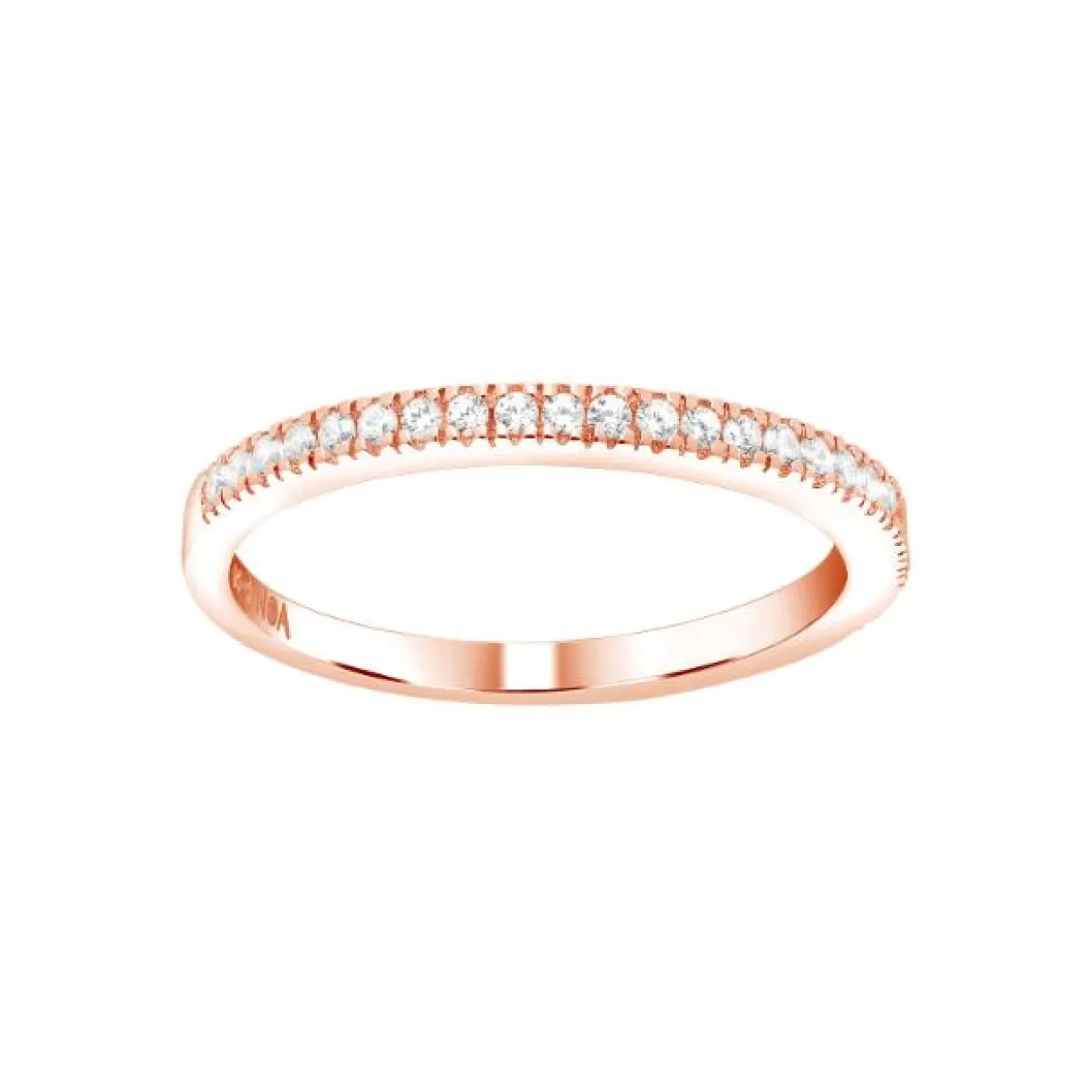 JOANLI NOR SØLV ROSA FORGYLDT RING ADINA MED ZIRKONIA - 104504079