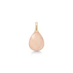 JULIE SANDLAU ELINA VEDHÆNG I 14 KARAT GULD MED ROSY MOONSTONE - YG14-PD420RSMN