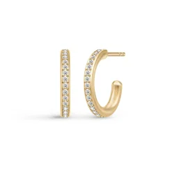 JULIE SANDLAU INFINITY HOOP SMALL ØRERINGE FORGYLDT SØLV - HPS48GD