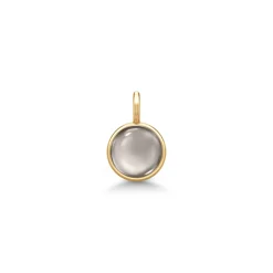 JULIE SANDLAU PRIME MINI VEDHÆNG FORGYLDT SØLV SMOKEY KRYSTAL – PD374GDSMCR