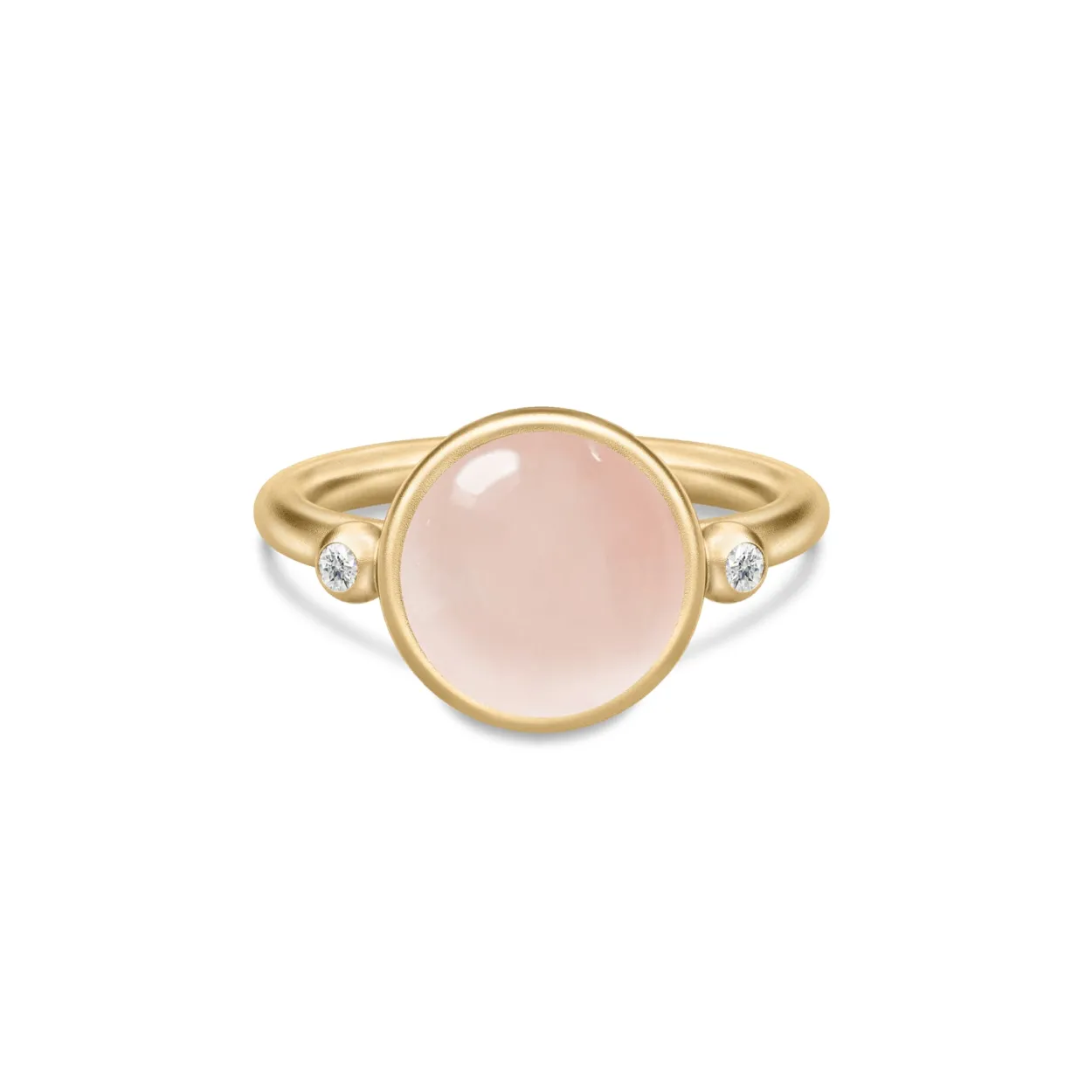 JULIE SANDLAU PRIME RING SØLV FORGYLDT MILKY ROSE - RI248GDMLROCRCZ