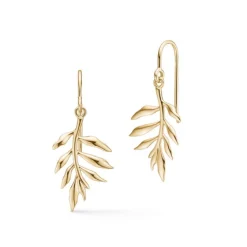 JULIE SANDLAU TREE OF LIFE ØRERIKNGE 18 KARAT GULD - YG-HKS152