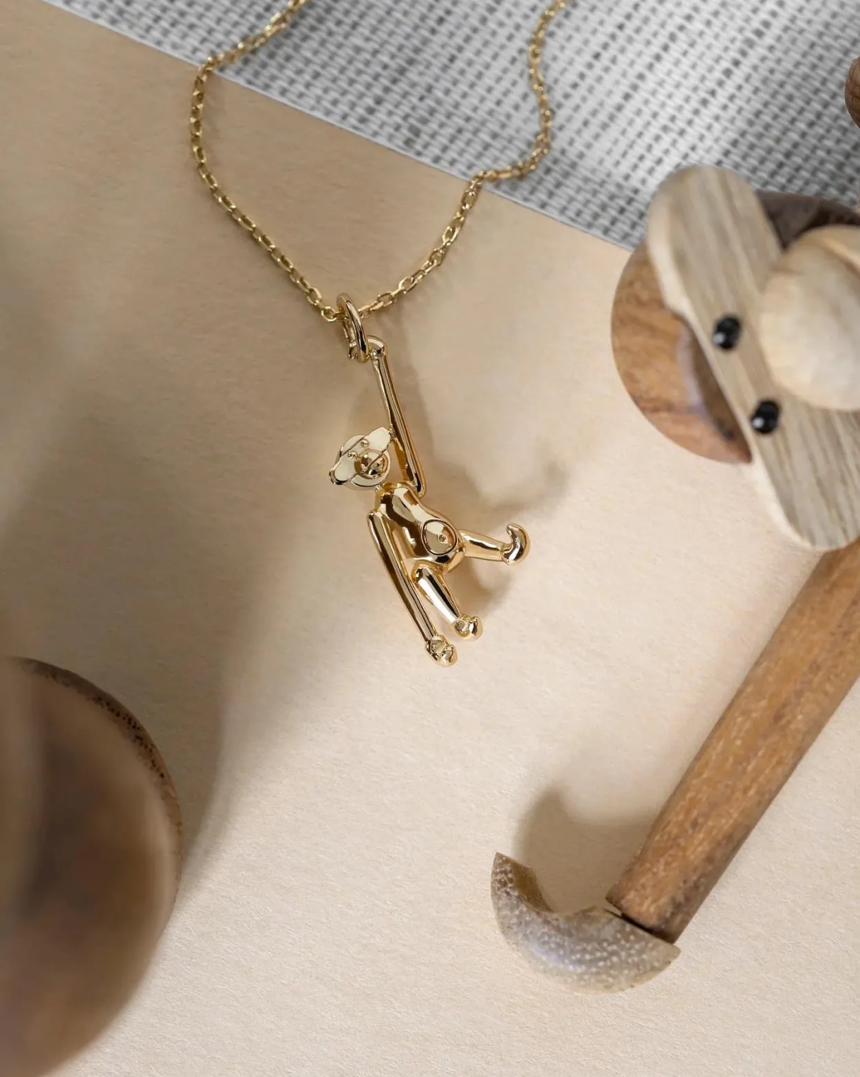 KAY BOJESEN JEWELRY ABE HALSKÆDE FORGYLDT SØLV MED KÆDE - KBJ-1