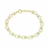 LUND COPENHAGEN MARGUERIT ARMBÅND FORGYLDT SØLV M/ EMALJE - 901075-M