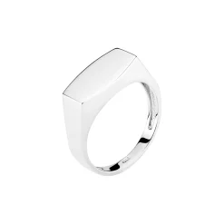 LUND COPENHAGEN RING SØLV MED PLADE 15 X 7MM - 9077537