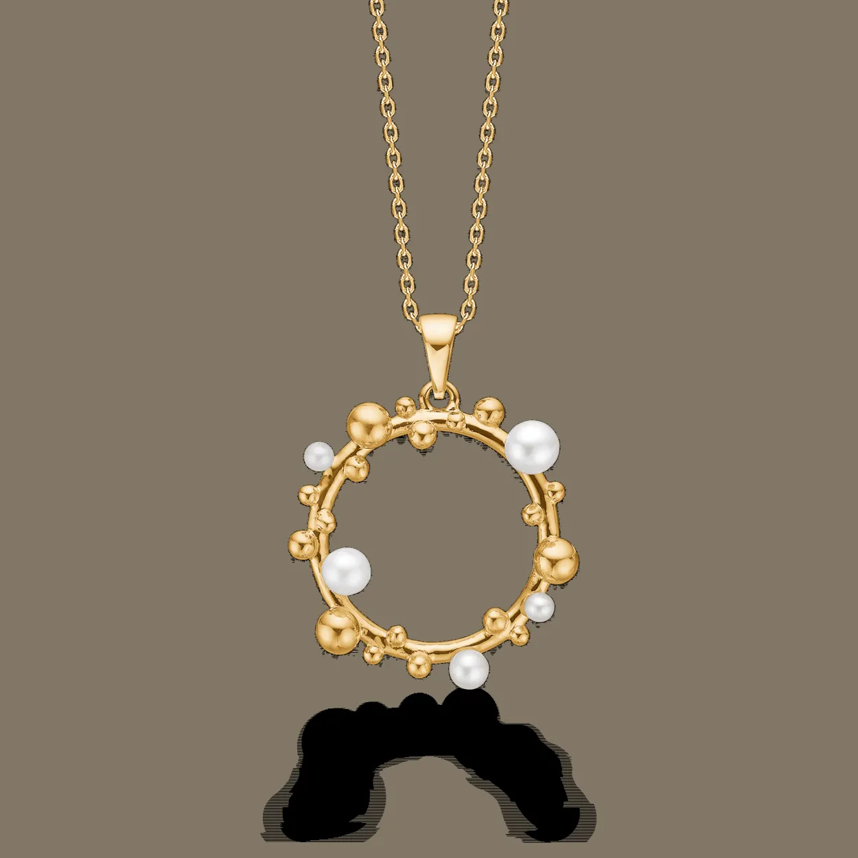 MADS Z BUBBLES N' PEARLS VEDHÆNG 14 KARAT GULD MED PERLER - 1533166