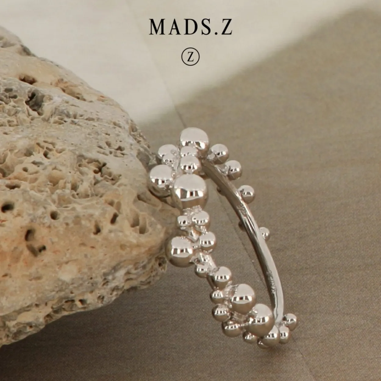 MADS Z BUBBLES RING SØLV - 2140066