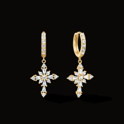 MADS Z CELESTIAL BY MEDINA ØRERINGE I 8 KARAT GULD MED HVIDE TOPASER - 3316902