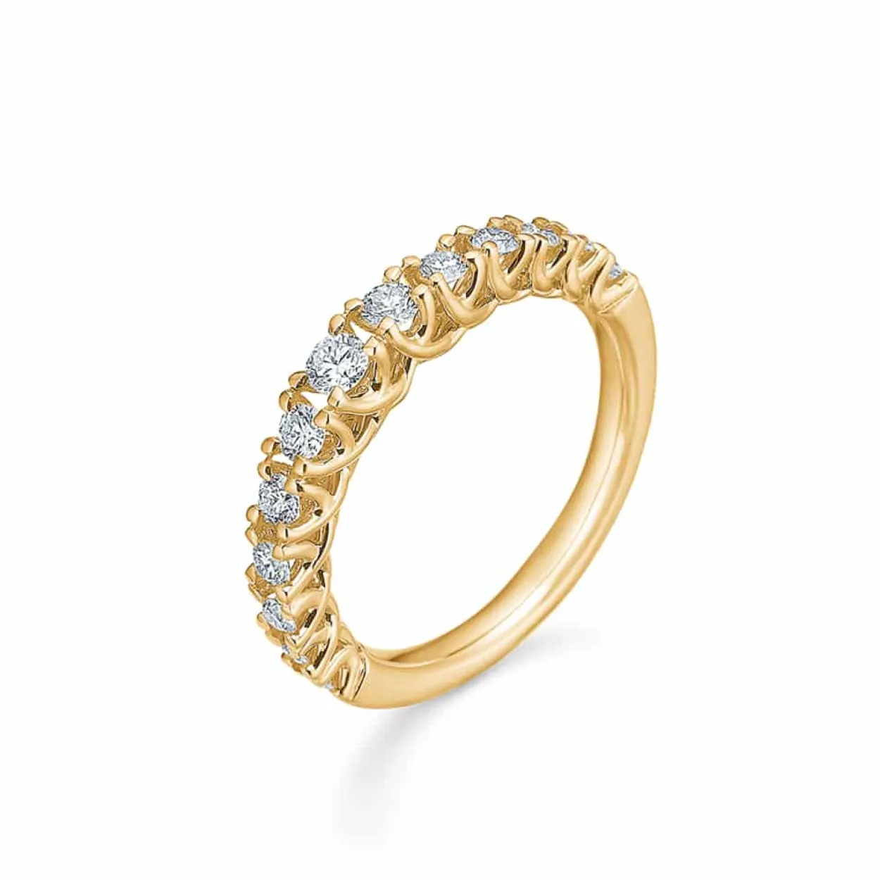 MADS Z CROWN PRINCESS RING 14 KARAT GULD MED BRILLANTER PÅ I ALT 0,50 CARAT - 1541950