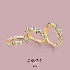 MADS Z CROWN PRINCESS RING 14 KARAT GULD MED BRILLANTER PÅ I ALT 0,50 CARAT - 1541950