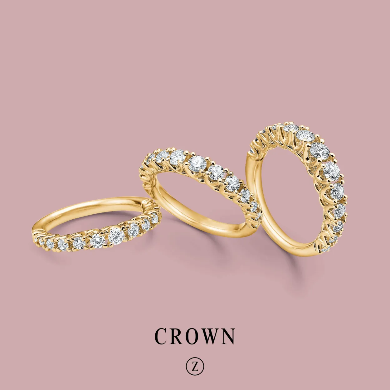MADS Z CROWN PRINCESS RING 14 KARAT GULD MED BRILLANTER PÅ I ALT 0,50 CARAT - 1541950