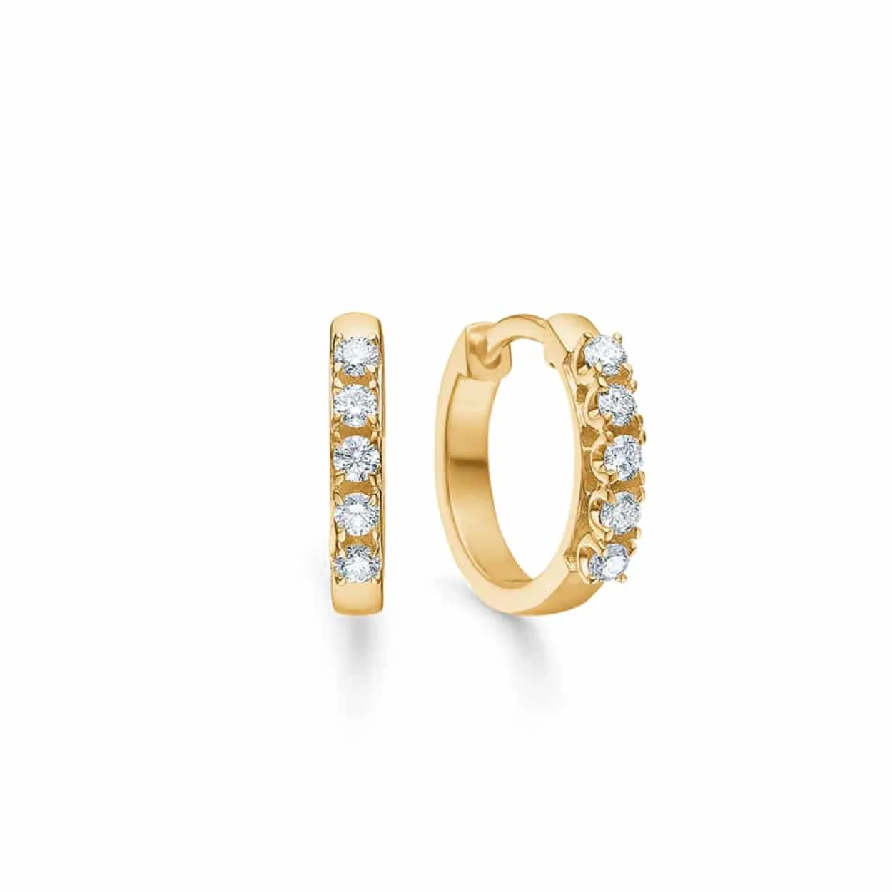 MADS Z CROWN ØRERINGE 14 KARAT GULD MED BRILLANTER 10X0,04 CARAT - 1511845