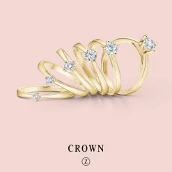 MADS Z CROWN RING 14 KARAT GULD MED BRILLANT 0,16 CARAT - 1541616