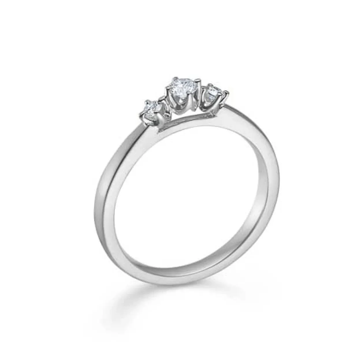 MADS Z CROWN TRINITY RING 14 KARAT HVIDGULD - 1641717