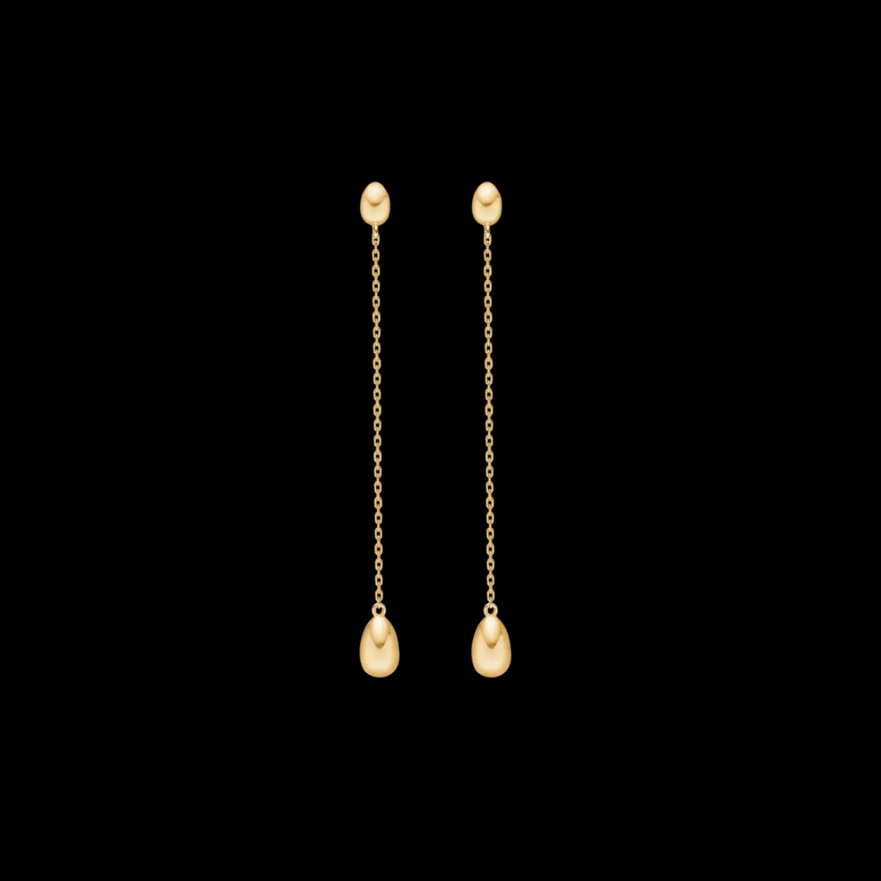 MADS Z DANGLING ELLIPSE 14 KARAT GULD ØRERINGE - 1510029