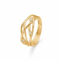 MADS Z DIAMOND NEST 14 KARAT GULD RING MED 0,045 CARAT DIAMANTER - 1541096