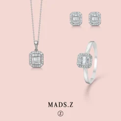 MADS Z ELEZABETH RING 14 KARAT HVIDGULD MED DIAMANTER 0,18 CARAT - 1641031