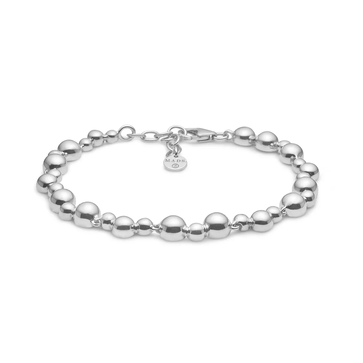 MADS Z EMBEDDED BALL ARMBÅND SØLV - 2150084