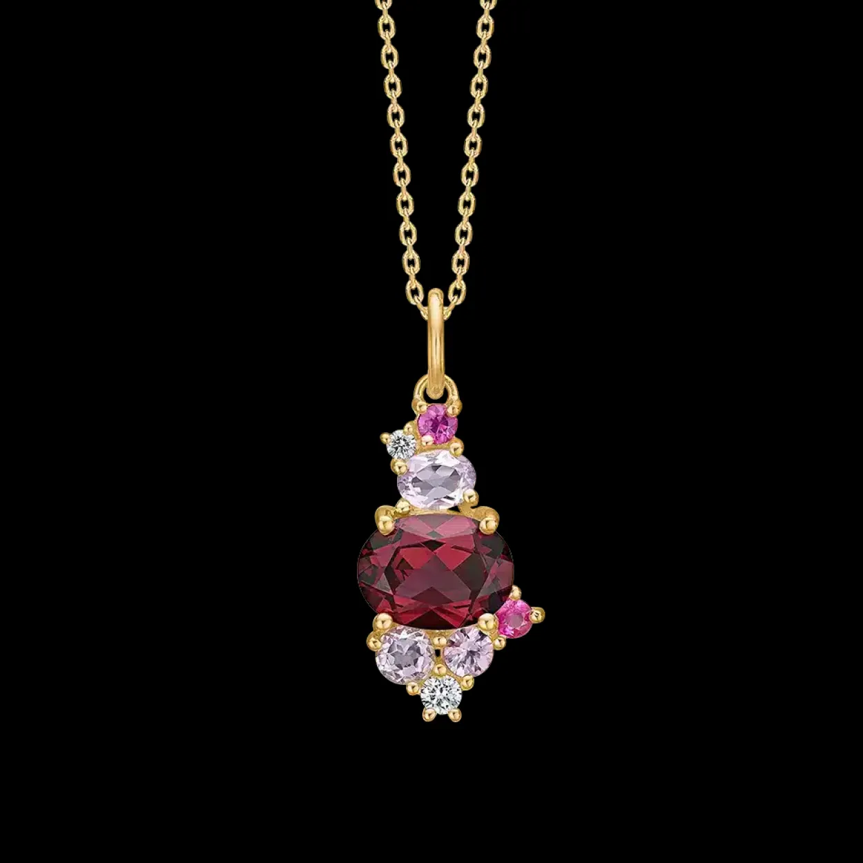 MADS Z FOUR SEASONS AUTUMN 14 KARAT VEDHÆNG MED ÆDELSTEN OG DIAMANT - 1536032