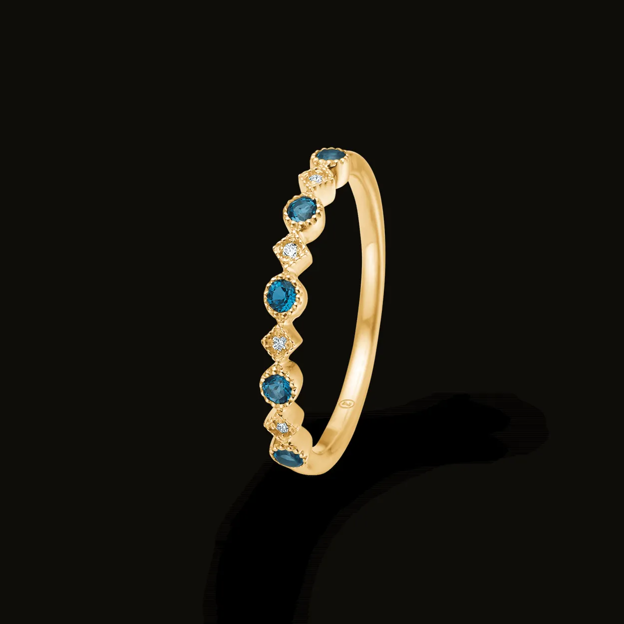 MADS Z POETRY 14 KARAT GULD RING MED TOPAS OG BRILLANTER - 1546151