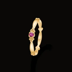 MADS Z POETRY XO RING 14 KARAT GULD MED RUBIN - 1544082