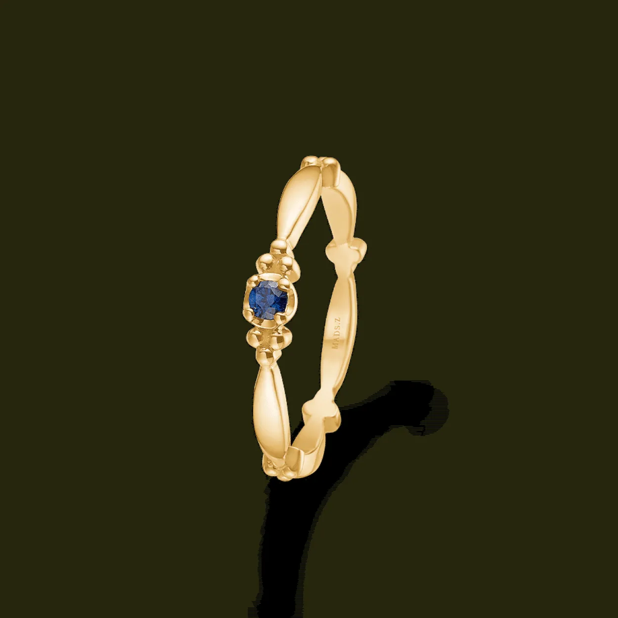 MADS Z POETRY XO RING 14 KARAT GULD MED SAFIR - 1544081