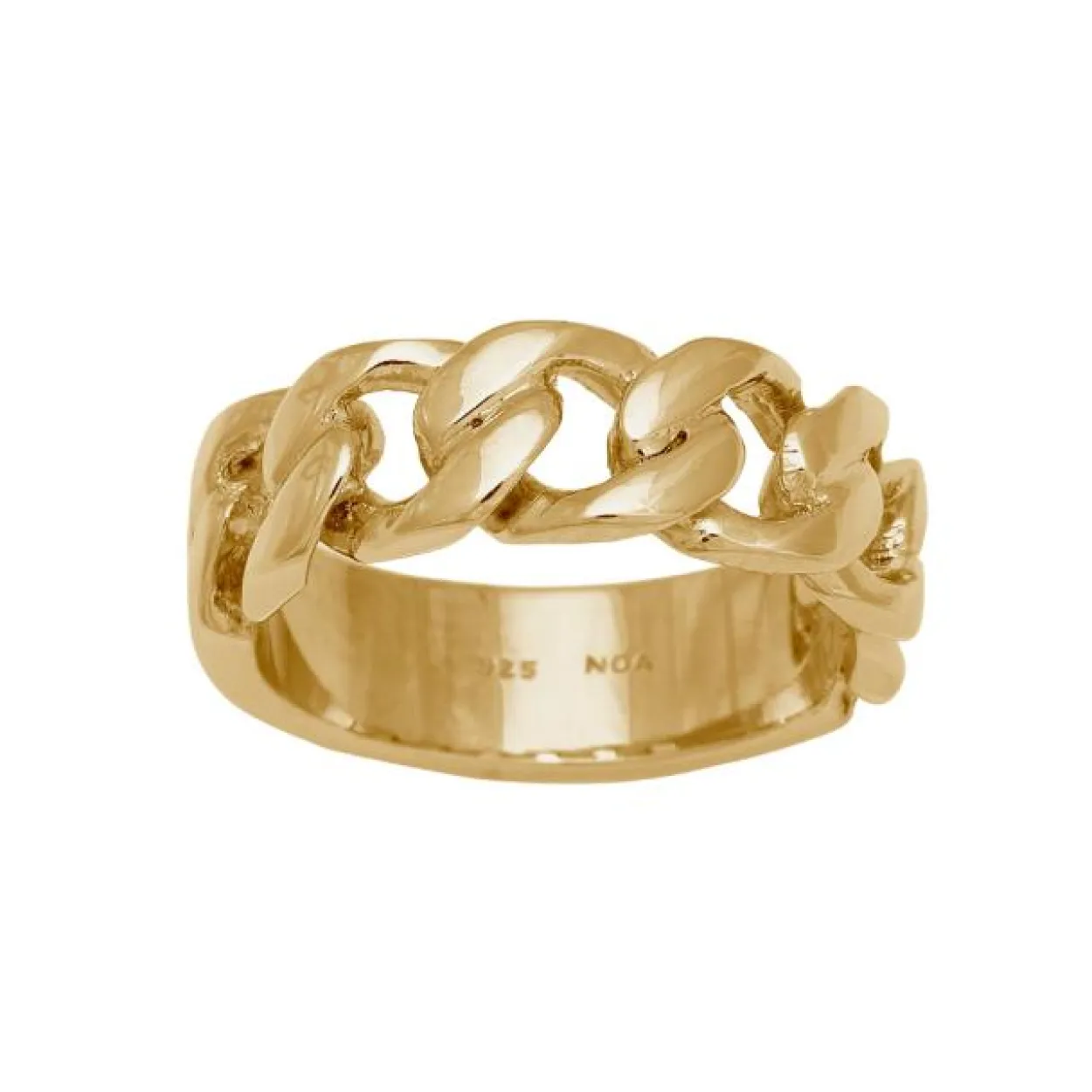 NORDAHL JEWELLERY PANZER52 SØLV FORGYLDT RING 7 MM - 125 311-3