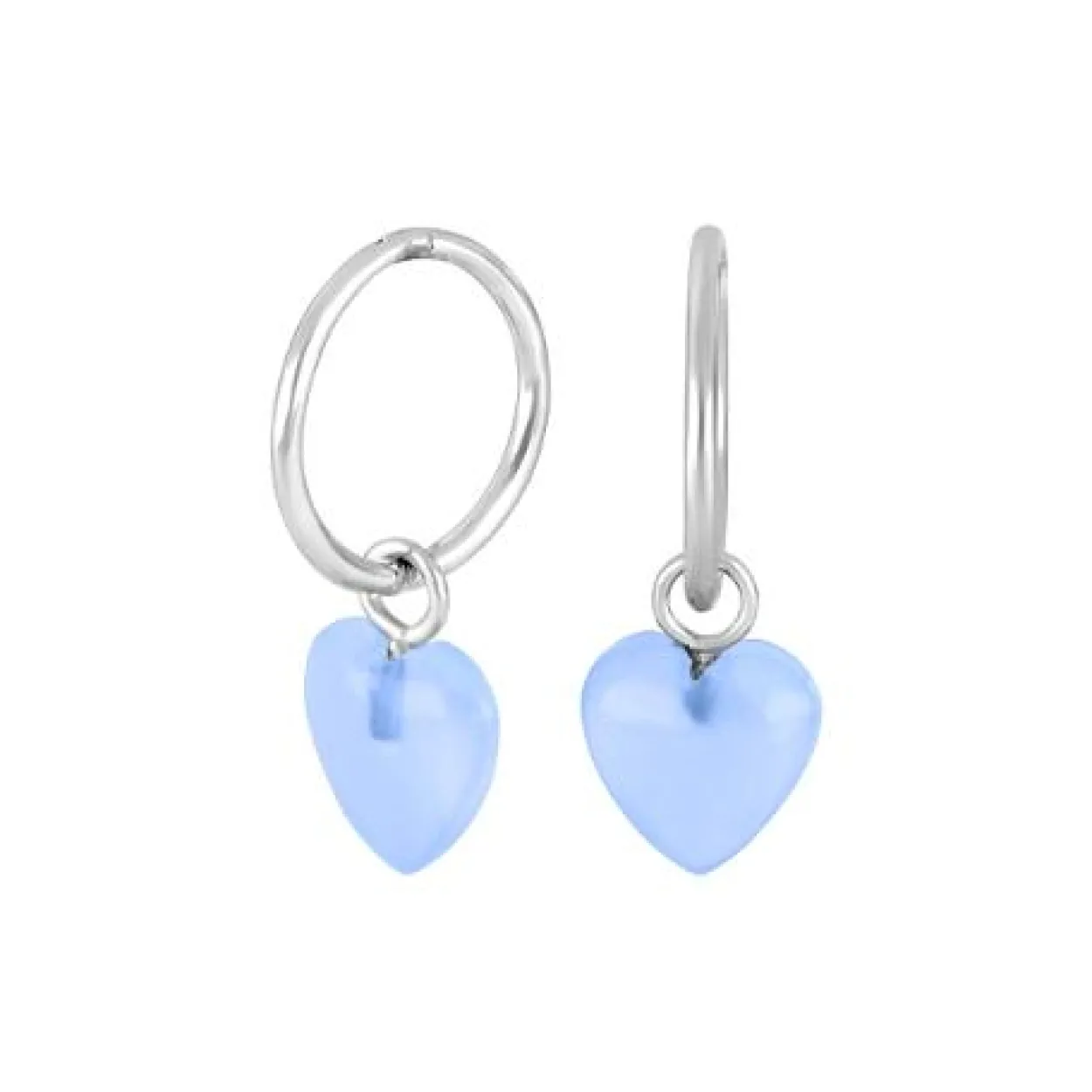 NORDAHL JEWELLERY ØRERINGE SØLV HJERTE - 30290400900