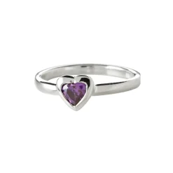 NORDAHL JEWELLERY RING SØLV MED LILLA SYNTETISK ZIRKONIA - 102400409