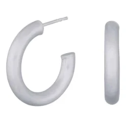 NORDAHL JEWELLERY SIMPLE52 RHODINERET SØLV CREOL MAT 25 MM - 325 670