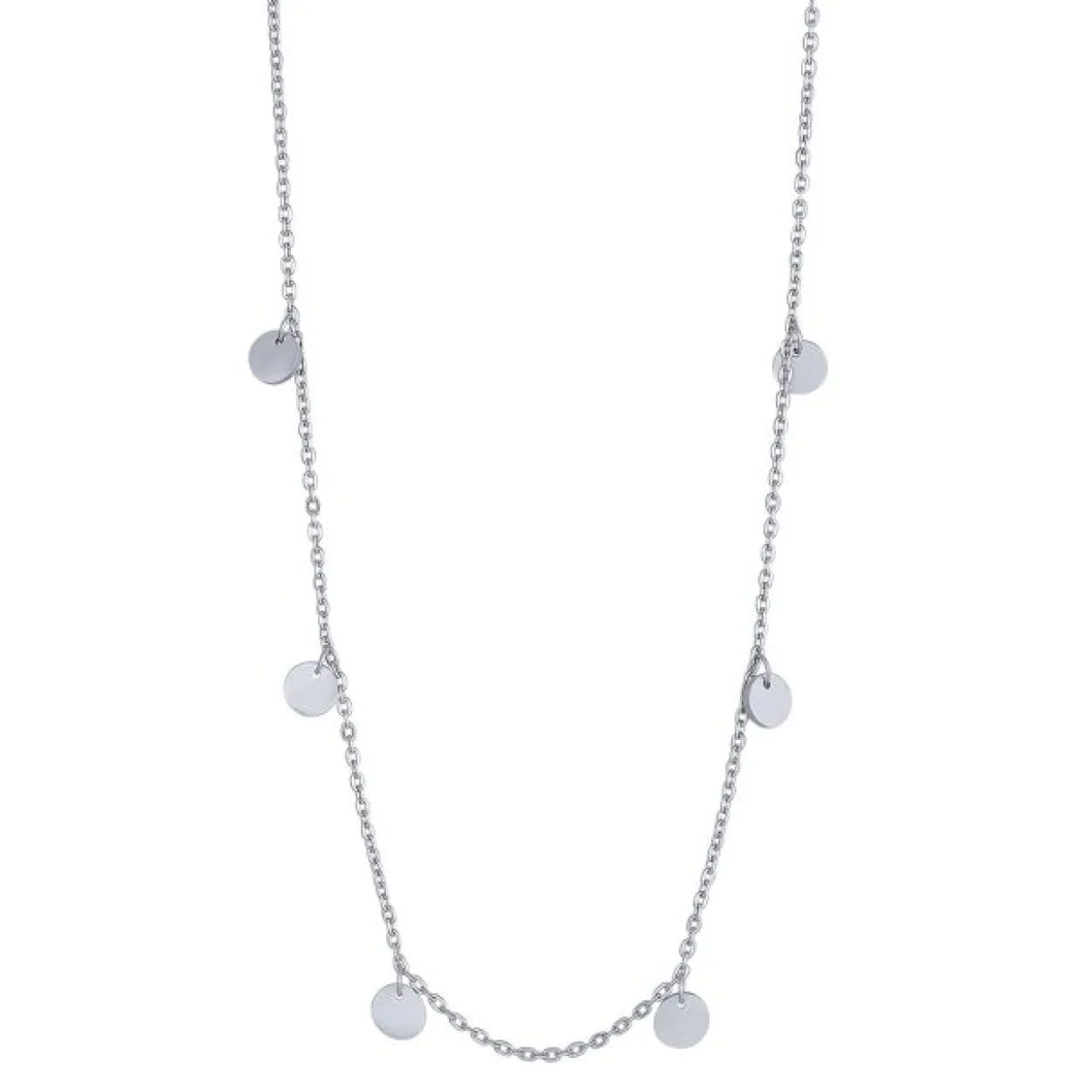 NORDAHL JEWELLERY SØLV HALSKÆDE DISC52 5 MM - 80257890900